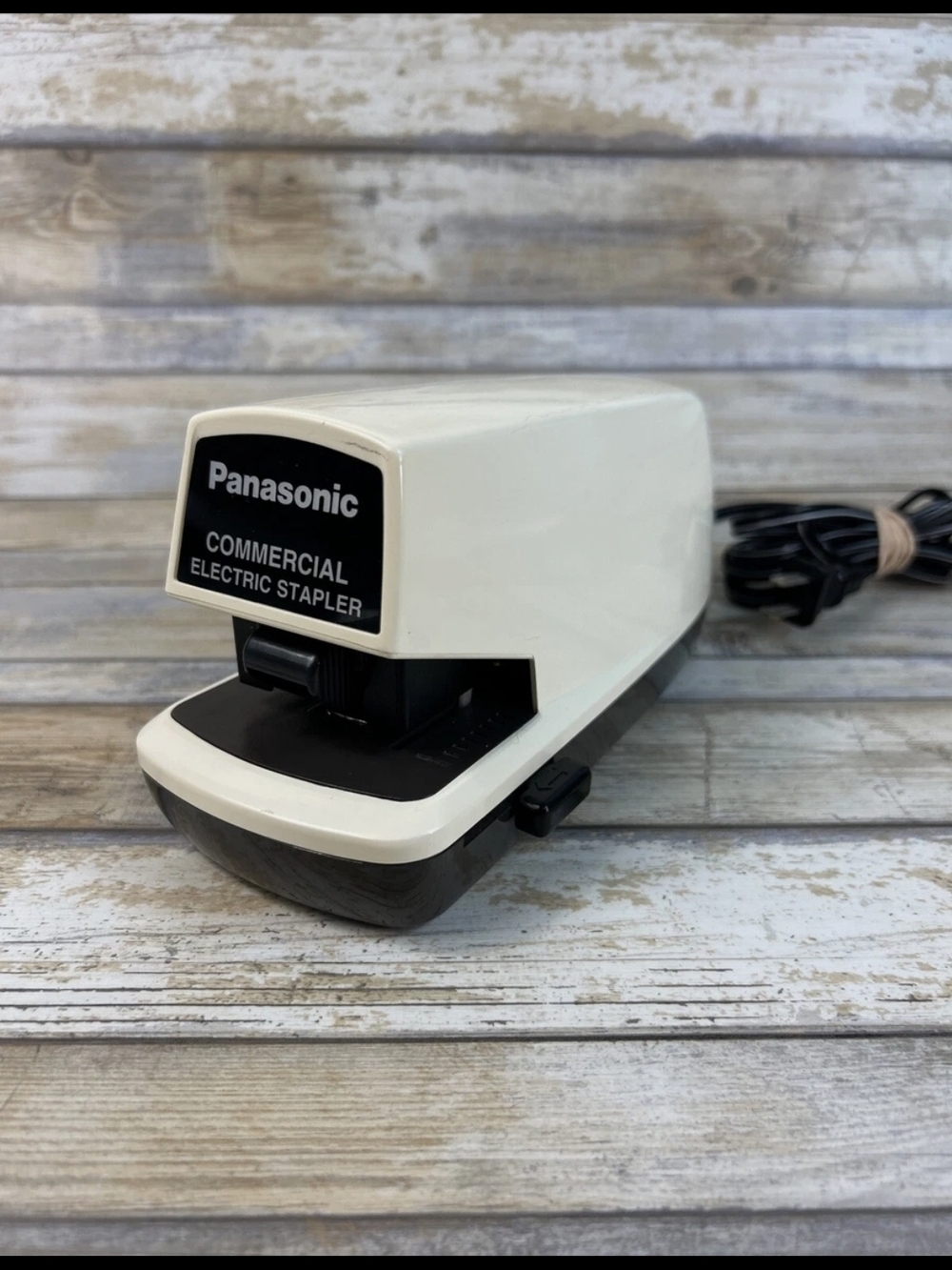 Panasonic Electric Stapler in Cream and Black